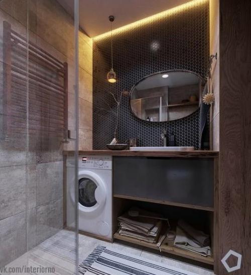 Стильная квартира. В тёмных оттенках. 05