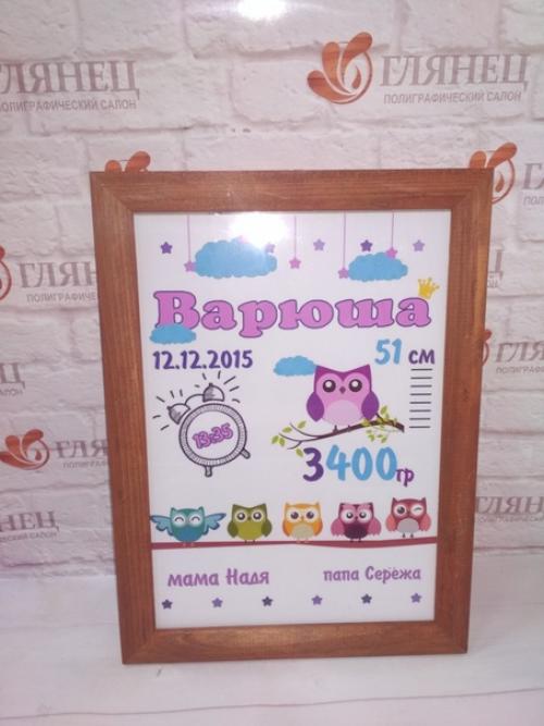 Метрика станет настоящим украшением вашего дома, детской комнаты или спальни. 04