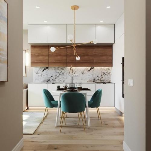 Объединение кухни с гостиной отражает стремление к простору, удобству, эргономичности. 03