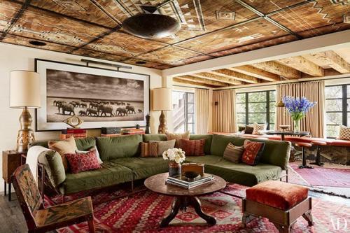Стиль кантри и этнический стиль в доме на холме. 02