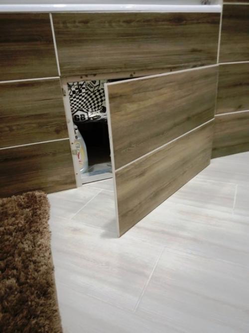 Сделали с напарником санузел в кирпичном доме. 08