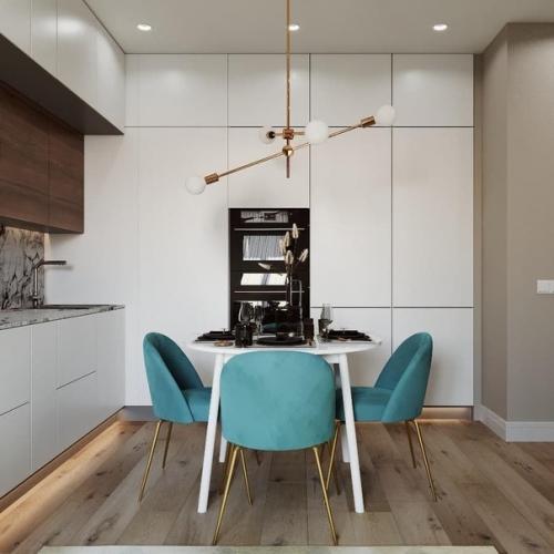 Объединение кухни с гостиной отражает стремление к простору, удобству, эргономичности. 02