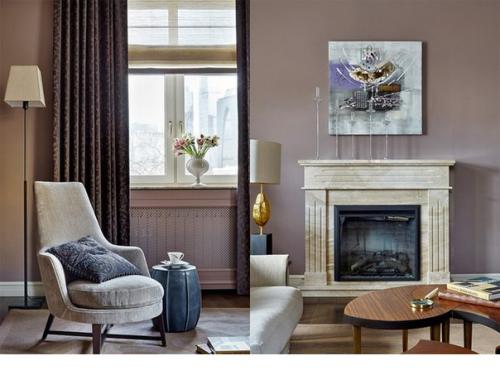 Квартира в стиле нео - ретро сочетает в себе элементы прошлого и современного подходов к оформлению интерьеров. 01