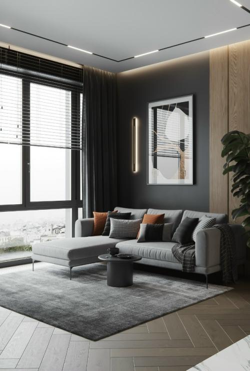 Проект однокомнатной квартиры 41 м 2 в ЖК павелецкая сити в Москве. 02