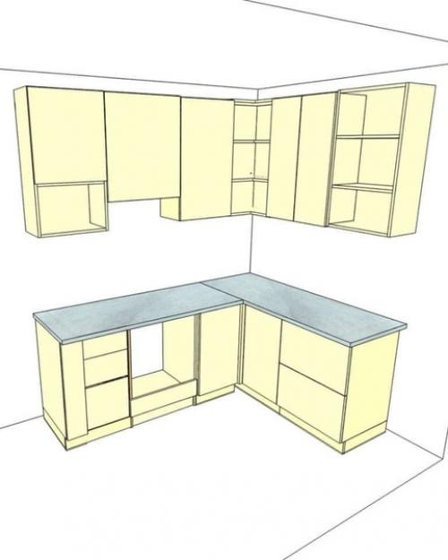 Очнь симпатичная кухня 5. 5 кв. 08