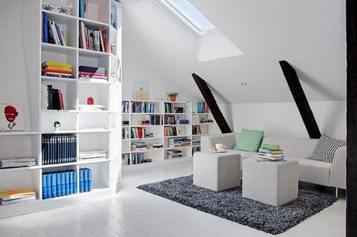 Дизайн интерьера апартаментов на чердаке дома. 02