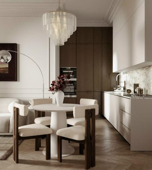 Второй вариант дизайна кухни - гостиной в проекте pp_Shagal после правок.

