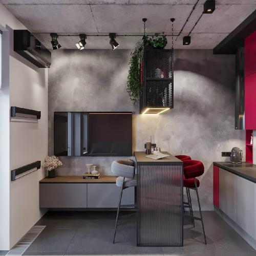 Оригинальный проект квартиры - студии 24 м 2 в ЖК символ в Москве. 04