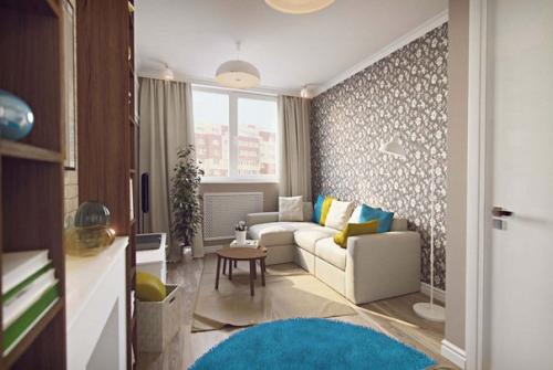 Дизайн - проект стандартной однокомнатной квартиры площадью 43 кв. 03