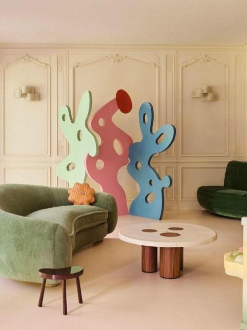 Дофаминовый интерьер - это яркое, игривое пространство, наполненное контрастами, неожиданными деталями и ощущением праздника. 03