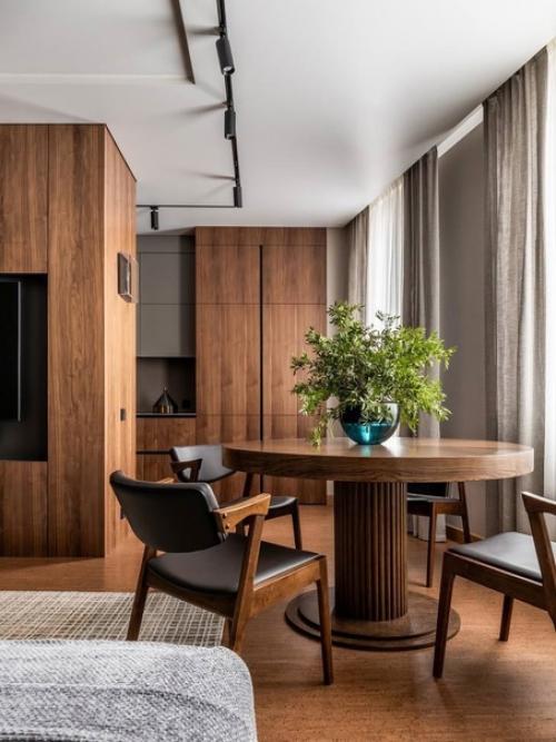 Лаконичный интерьер квартиры за счет большой площади воплотили все свои мечты. 02