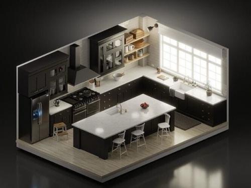 Темный интерьер - это необычное и захватывающее решение, которое может добавить много изюминки в ваш дом. 02