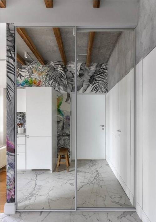 Стильная квартира с базовой отделкой и крутыми дизайнерскими приемами. 07