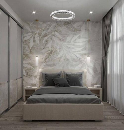 Спальня c гардеробной и окнами в пол. 02