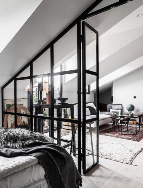 Современная квартира. В сочетании белого и чёрного цветов. 06