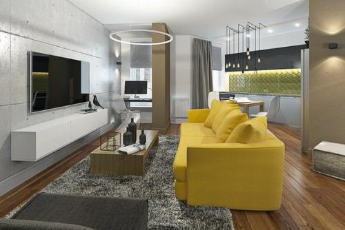 Проект интерьера квартиры площадью 60 кв.  