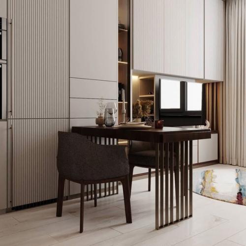 Интерьер кухни - гостиной площадью 18 кв. 02