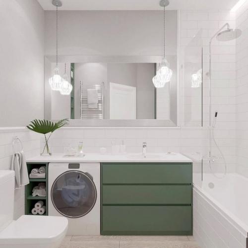 Интерьер однокомнатной квартиры с зонированием. 08