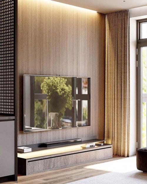 Интерьер кухни - гостиной в современном стиле. 04