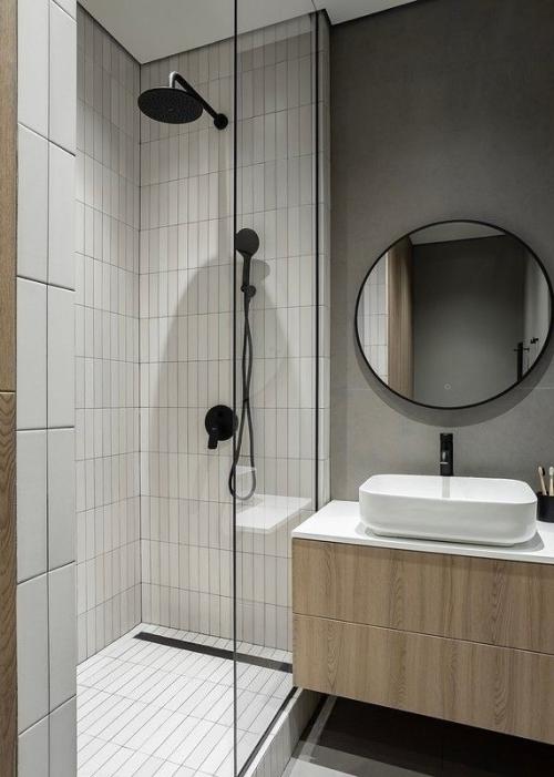 Стильная душевая кабина - это акцент всей ванной. 01