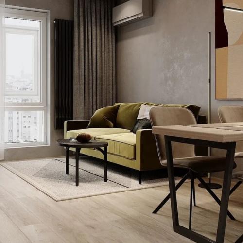 Интерьер кухни - гостиной площадью 18 кв. 04