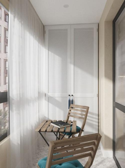 Интерьер кухни, объединенной с гостиной. 08