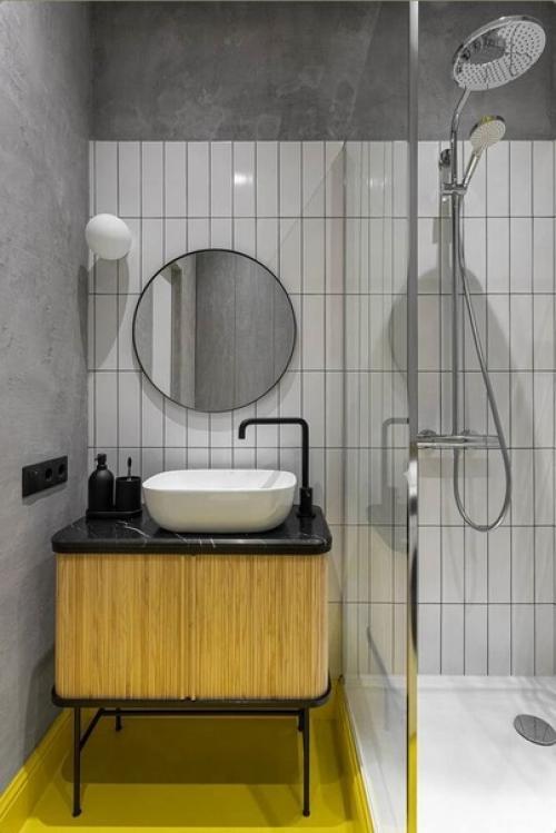 Стильная квартира с базовой отделкой и крутыми дизайнерскими приемами. 08