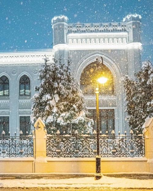 Зима посетила особняк Зинаиды Морозовой на спиридоновке 17. 02