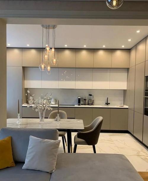 Кухня - гостинная в современном стиле. 01