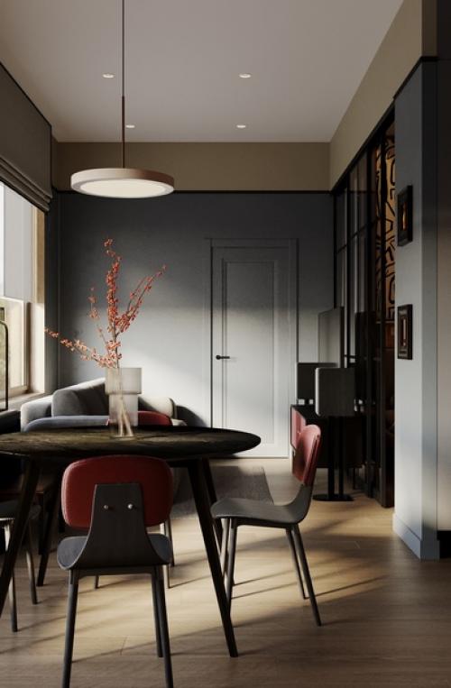 Студия дизайна интерьера Project P представляет уникальный проект интерьера квартиры площадью всего 55, 3 кв. 04