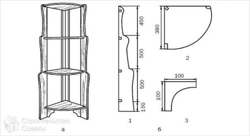 Как сделать угловую полку. 08