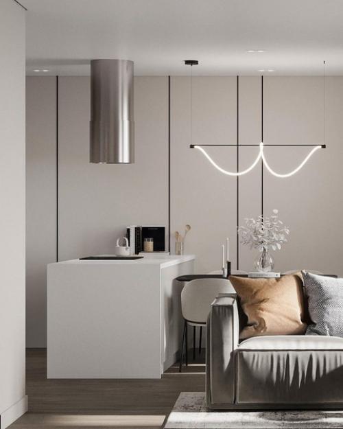 Проект кухни - гостиной и прихожей в г. Санкт-петербург, ЖК Ультра Сити. 05