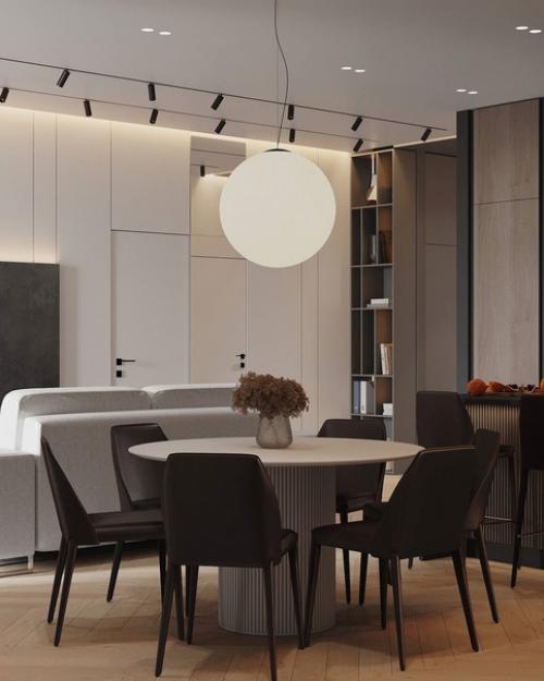 Такая темная и одновременно такая светлая кухня - гостиная, 35 кв. 08