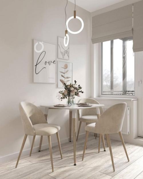 Минималистичная кухня и прихожая из проекта однокомнатной квартиры. 02