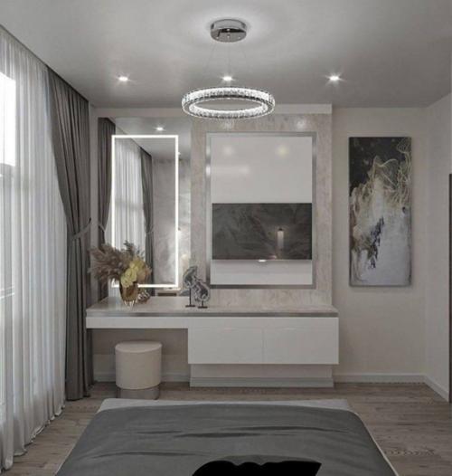 Спальня c гардеробной и окнами в пол. 03