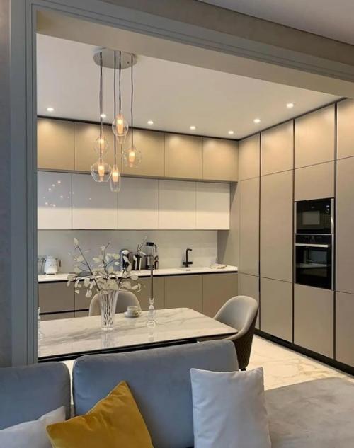 Кухня - гостинная в современном стиле. 03