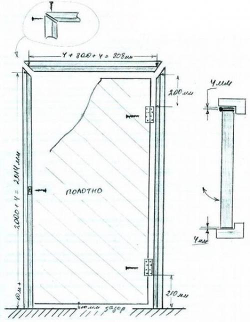 Установка самостоятельно межкомнатной двери. 02