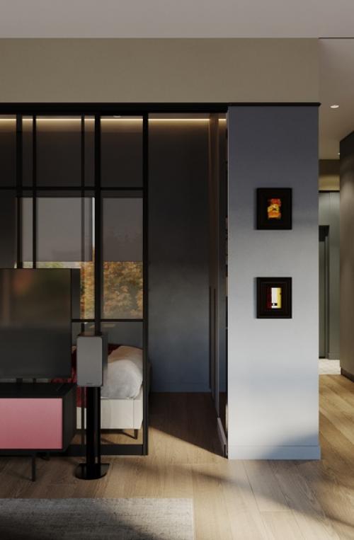 Студия дизайна интерьера Project P представляет уникальный проект интерьера квартиры площадью всего 55, 3 кв. 03