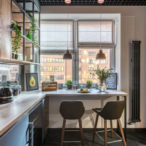 Интерьер кухни - гостиной. 06