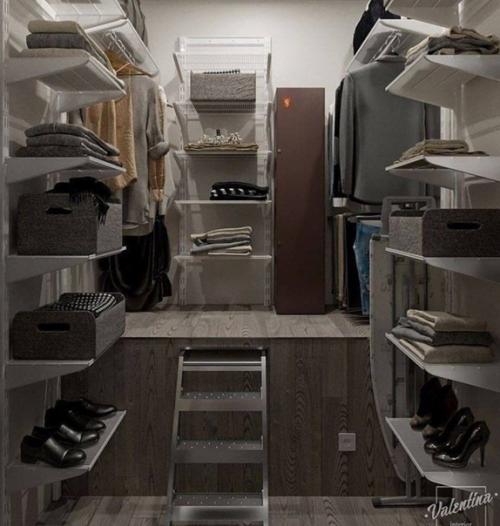 Спальня c гардеробной и окнами в пол. 05