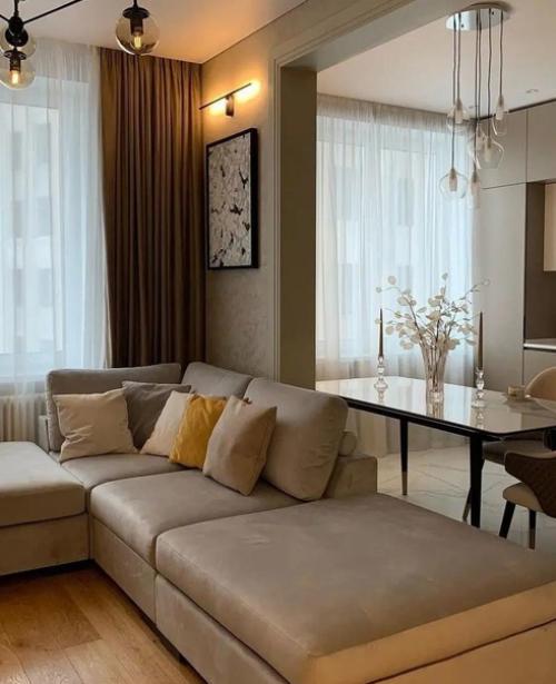 Кухня - гостинная в современном стиле. 02