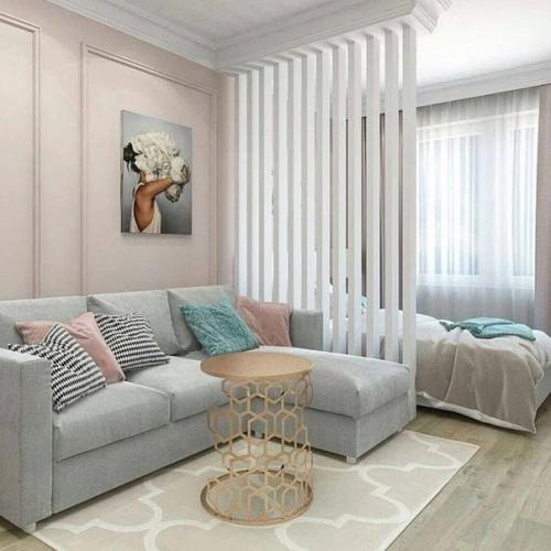 Интерьер в нежных оттенках. 02