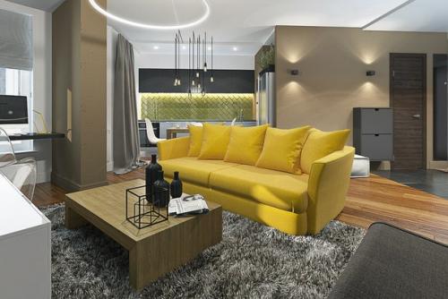 Проект интерьера квартиры площадью 60 кв. 01