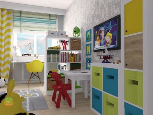 Яpкий интерьеp детской для мaльчика. 02