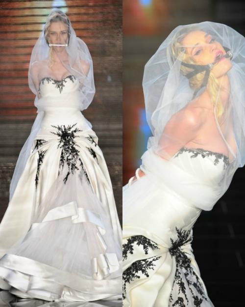 Связанные невесты на показе Samuel Cirnansck, 2012. 03