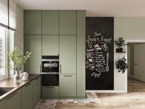 Сканди - минималистичная кухня - гостиная - столовая в нежных весенних тонах. 05