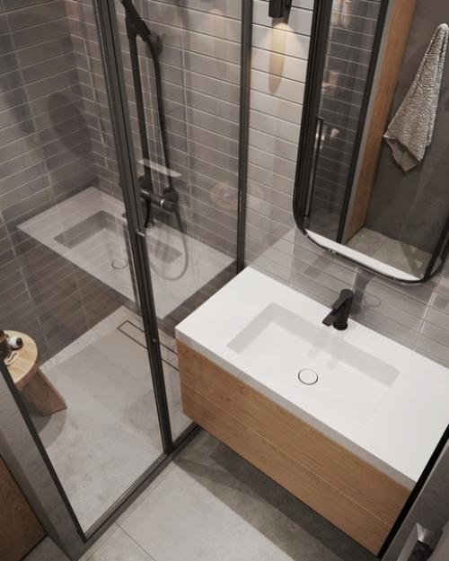 Интерьер ванной комнаты. 01