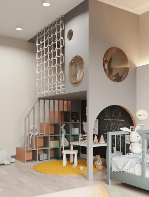 Стильный интерьер детской комнаты. 01