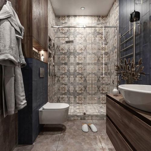 Модный дизайн санузла, площадью 5. 6 кв. 01