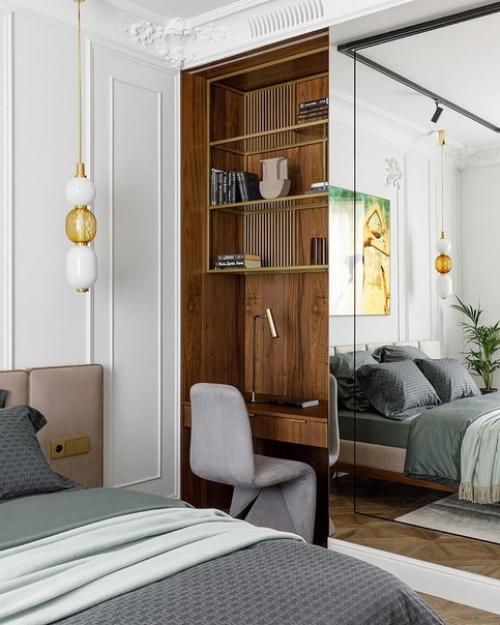 Утончённый реализованный интерьер спальни в северной столице. 01